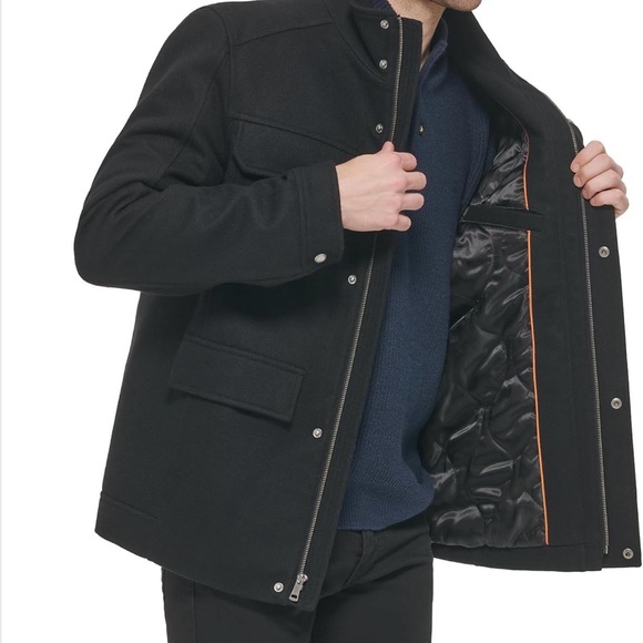 Cole Haan Men's Black Wool Field Jacket - Picture 2 of 16
